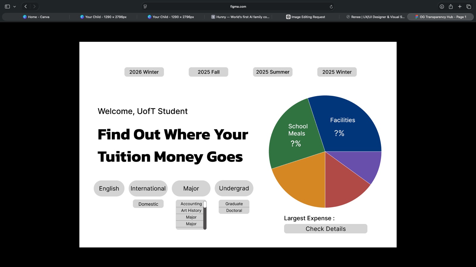 Tuition transparency dashboard overview